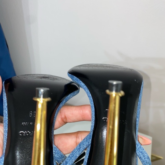 Tom Ford Lock Sandal, size 9 Denim - Picture 3 of 4